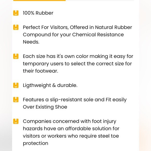 STEEL TOE RUBBER OVERSHOES/CAPS! OSHA APPROVED! Unisex Men’s 6-7, Women’s 8-9. - Picture 6 of 8